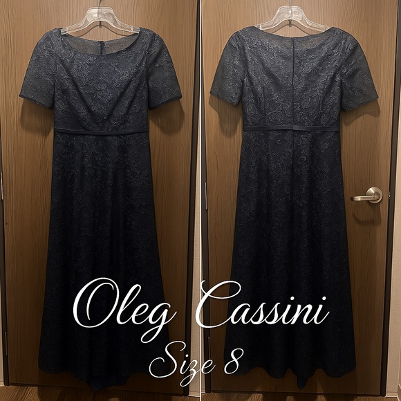 ✨ Oleg Cassini Lace Dress – Size 8 ✨ - Picture 1 of 5
